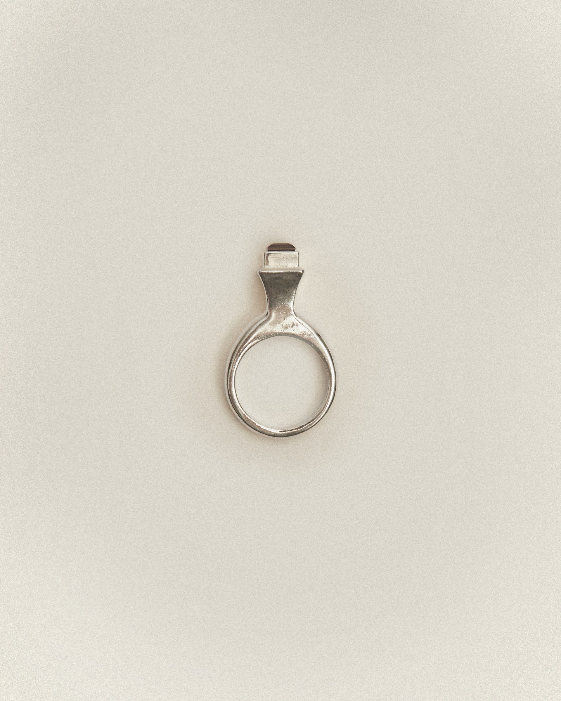 Bague Cocktail Pilier en quartz fumé